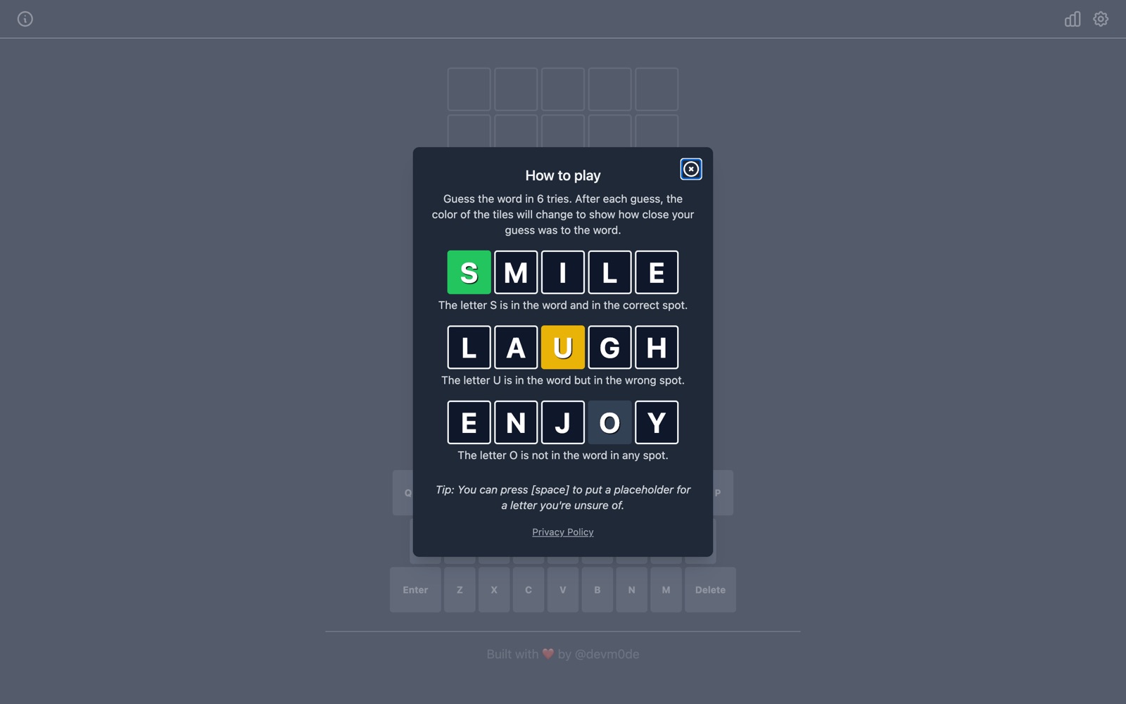 Wordnerd — a daily word puzzle